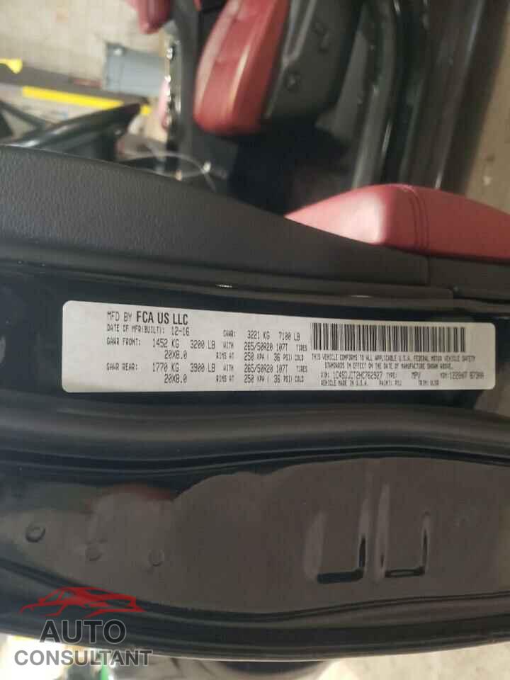 DODGE DURANGO 2017 - 1C4SDJCT2HC762927