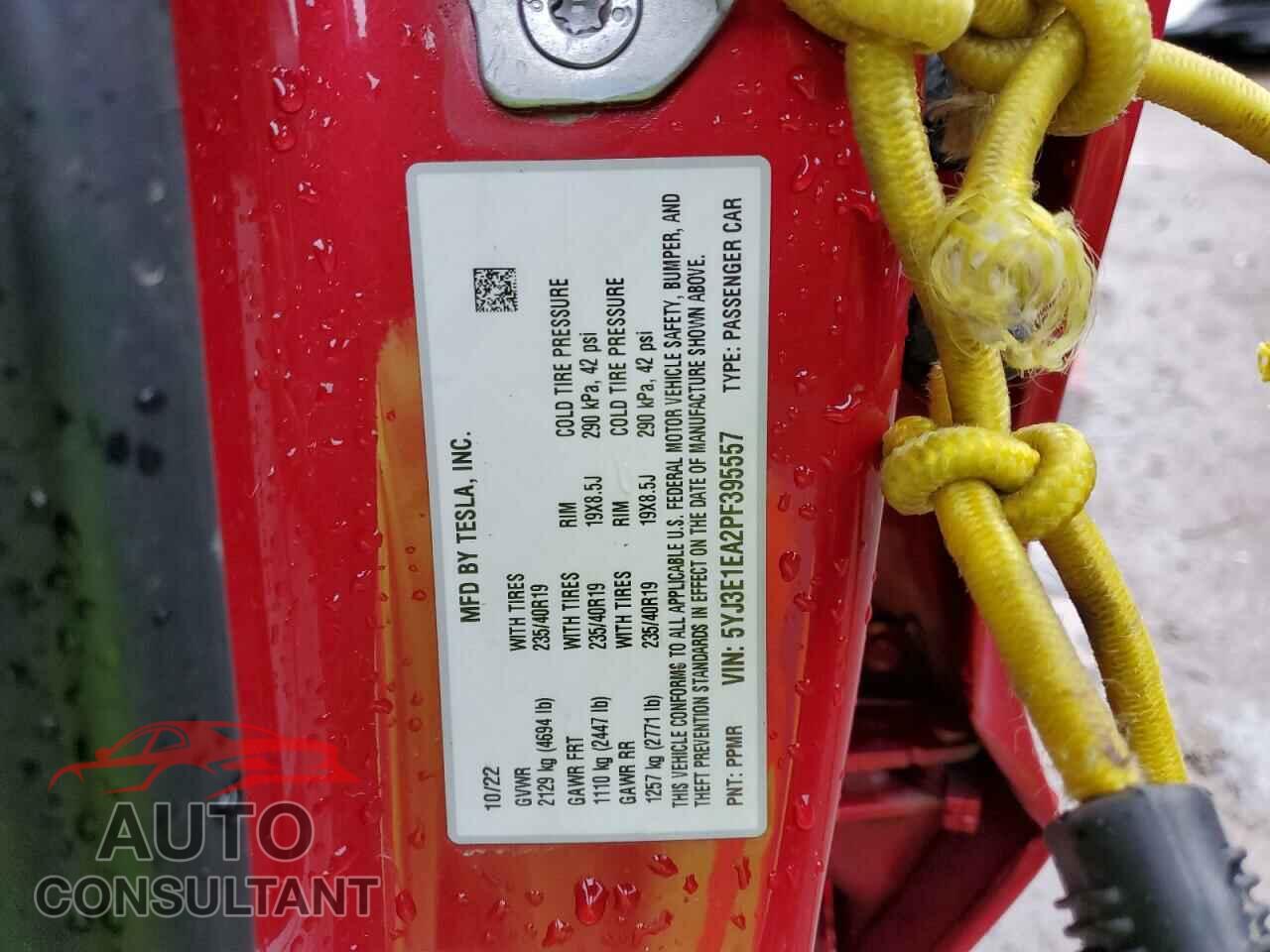 TESLA MODEL 3 2023 - 5YJ3E1EA2PF395557