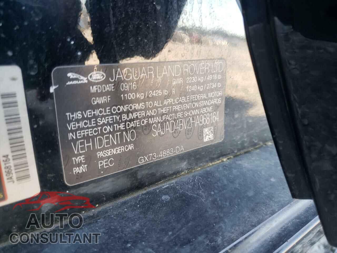 JAGUAR XE 2017 - SAJAD4BV2HA968164
