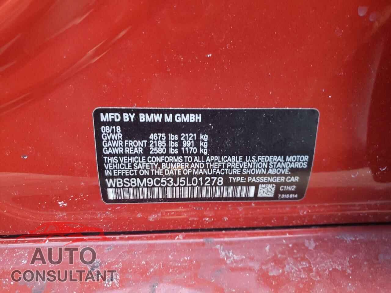 BMW M3 2018 - WBS8M9C53J5L01278
