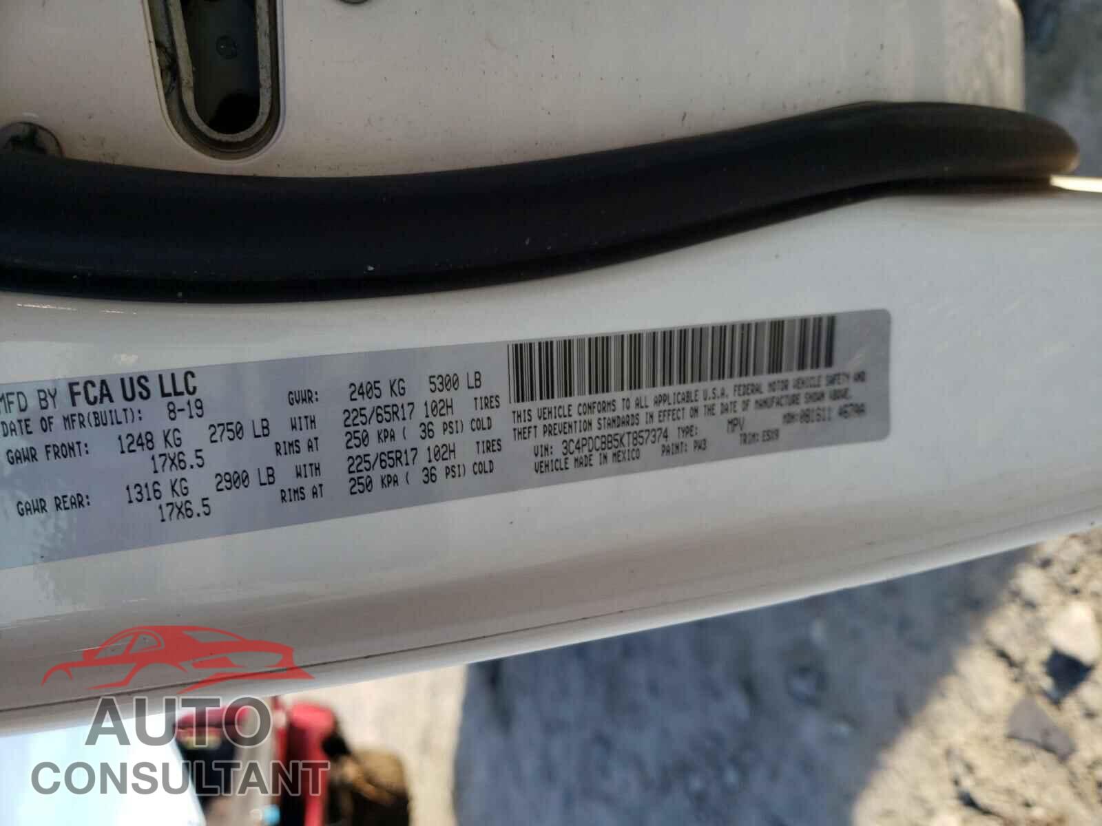 DODGE JOURNEY 2019 - 3C4PDCBB5KT857374
