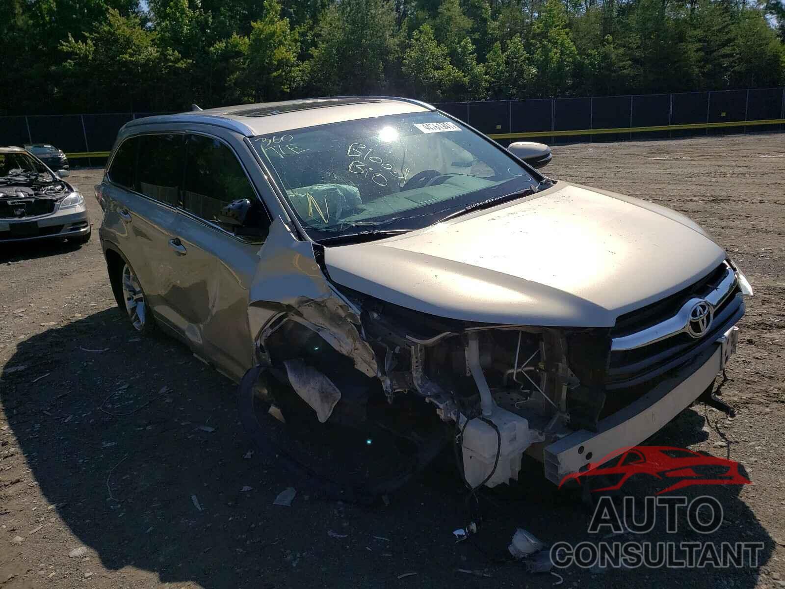 TOYOTA HIGHLANDER 2016 - 5TDDKRFH7GS258021