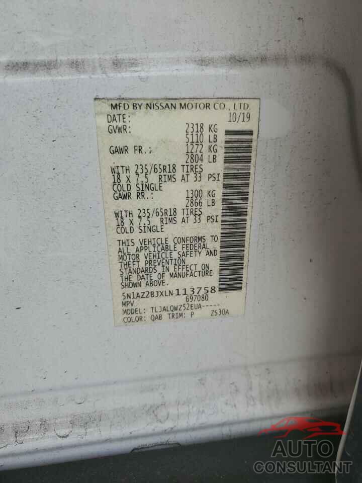 NISSAN MURANO 2020 - 5N1AZ2BJXLN113758