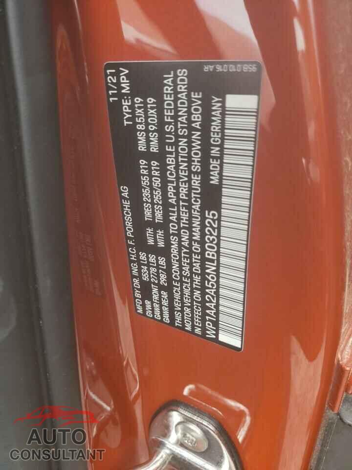 PORSCHE MACAN 2022 - WP1AA2A56NLB03225