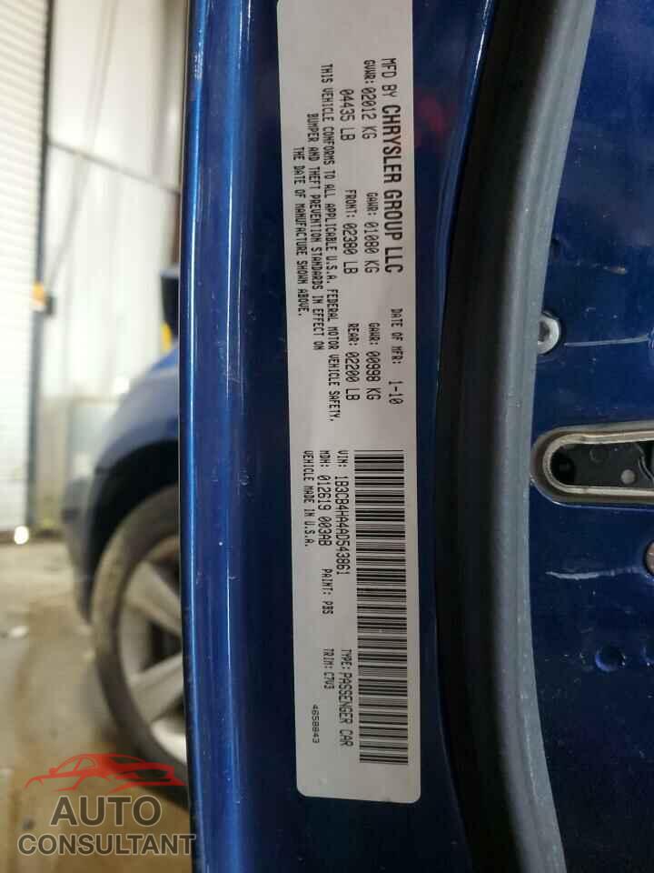 DODGE CALIBER 2010 - 1B3CB4HA4AD543861