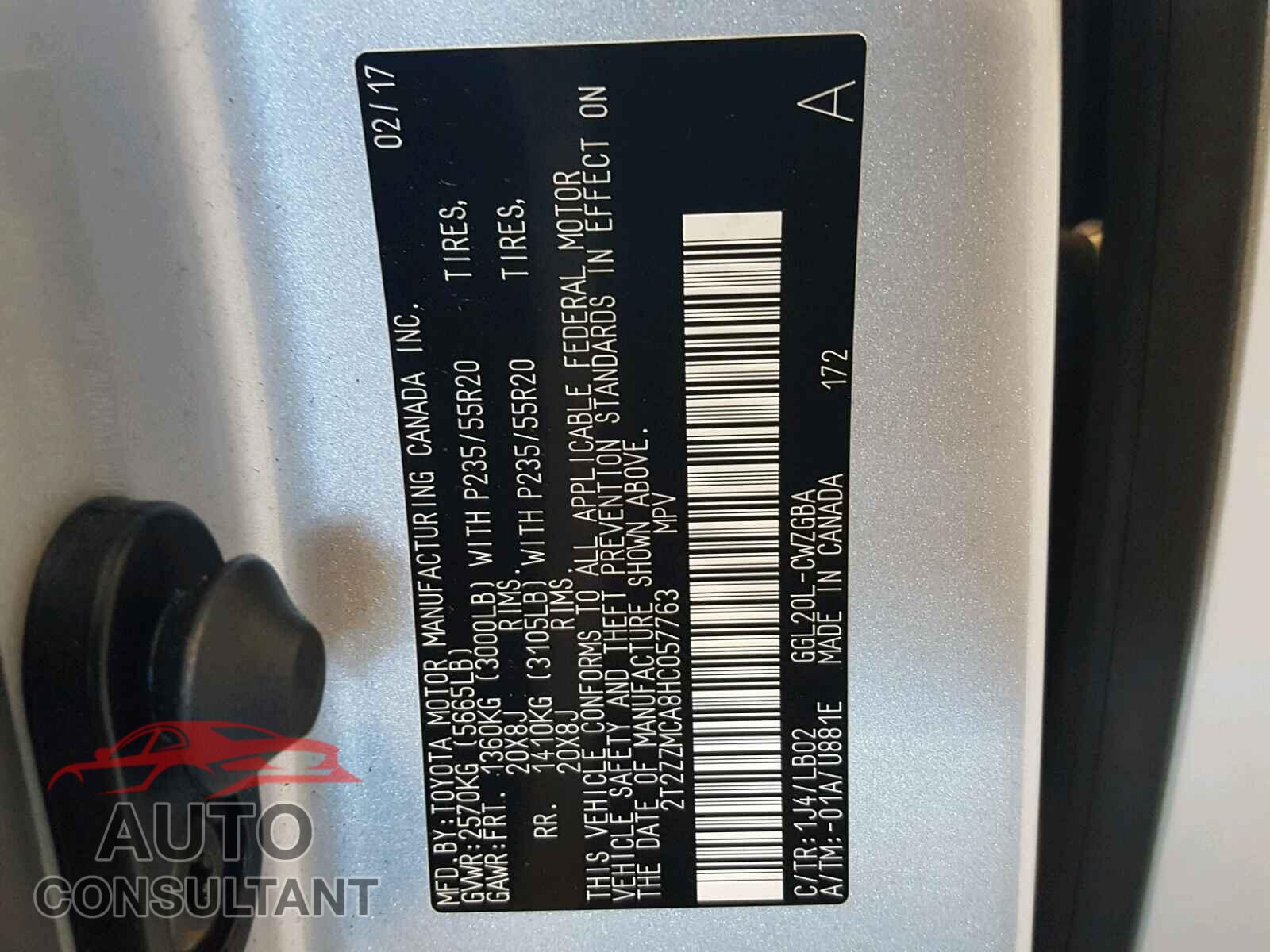 LEXUS RX 350 2017 - 2T2ZZMCA8HC057763