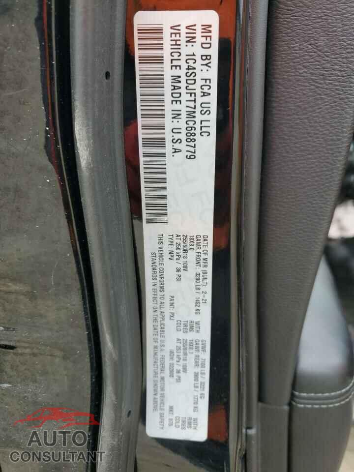 DODGE DURANGO 2021 - 1C4SDJFT7MC688779