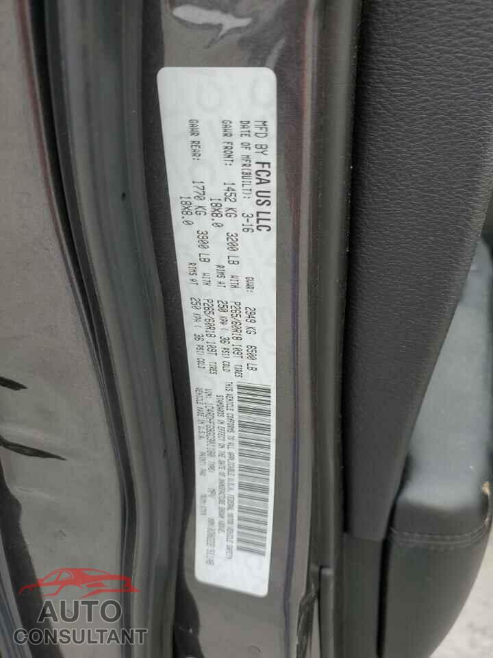 DODGE DURANGO 2016 - 1C4RDHFG9GC301180