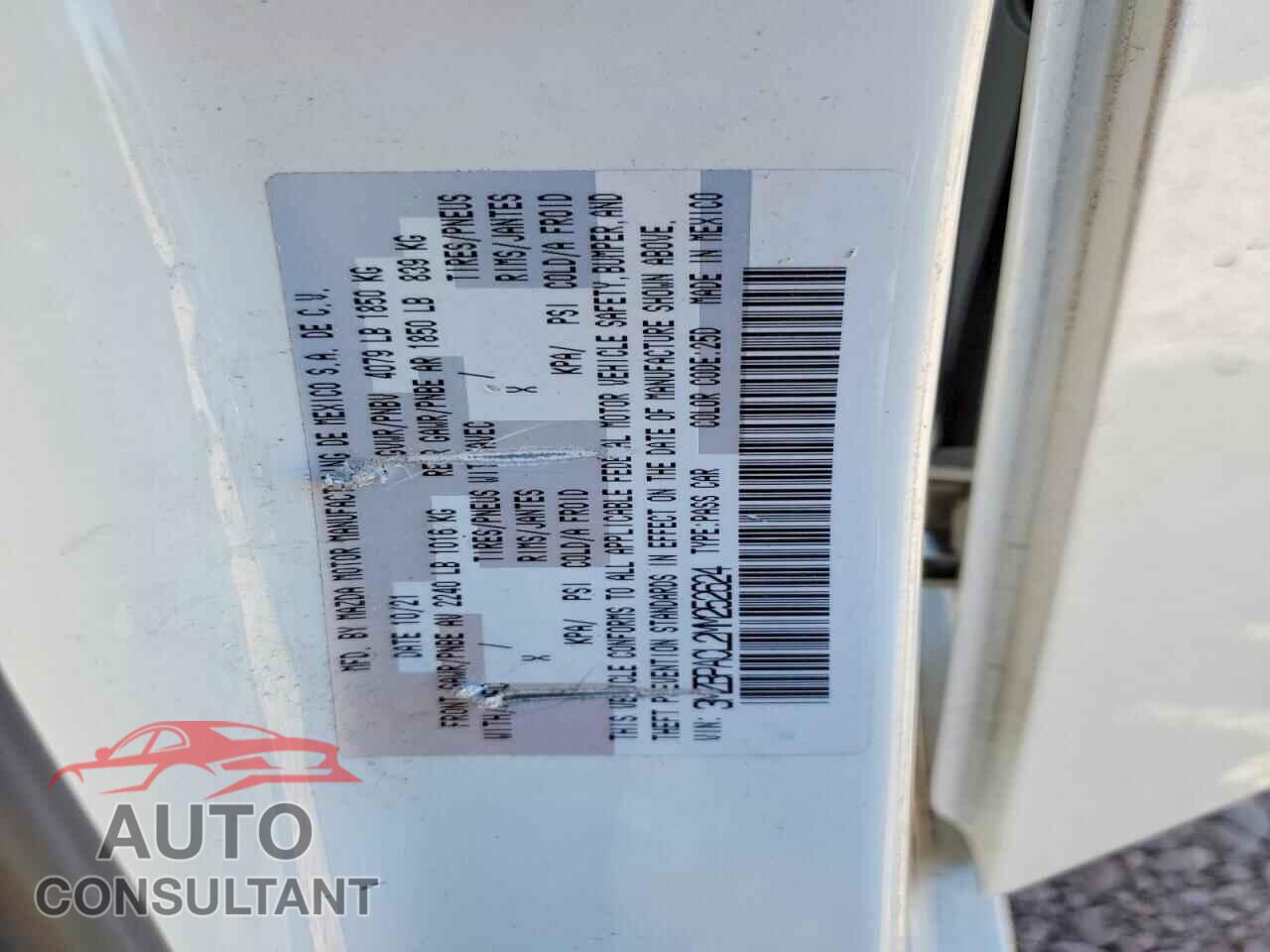 MAZDA 3 2021 - 3MZBPACL2MM252624