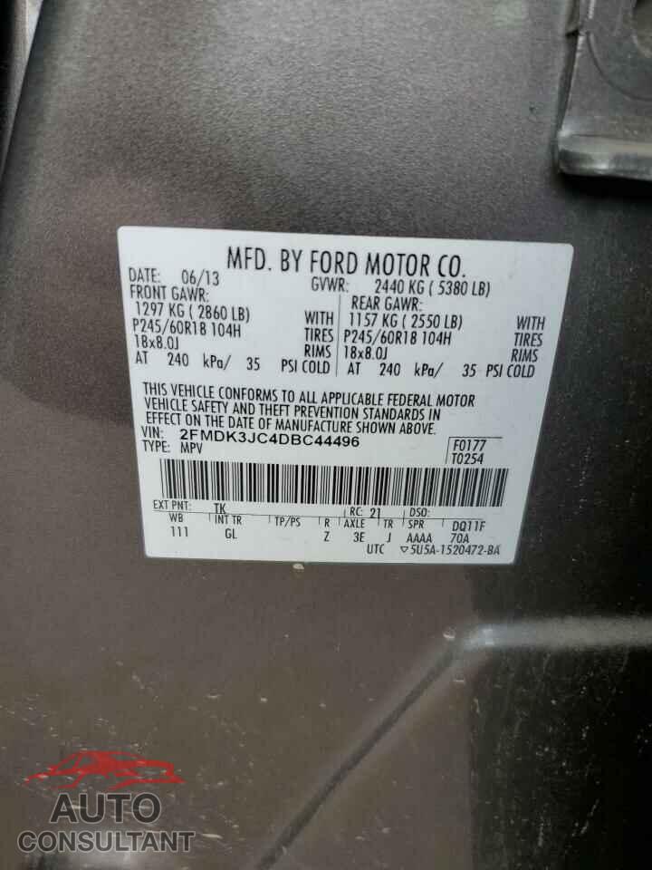 FORD EDGE 2013 - 2FMDK3JC4DBC44496