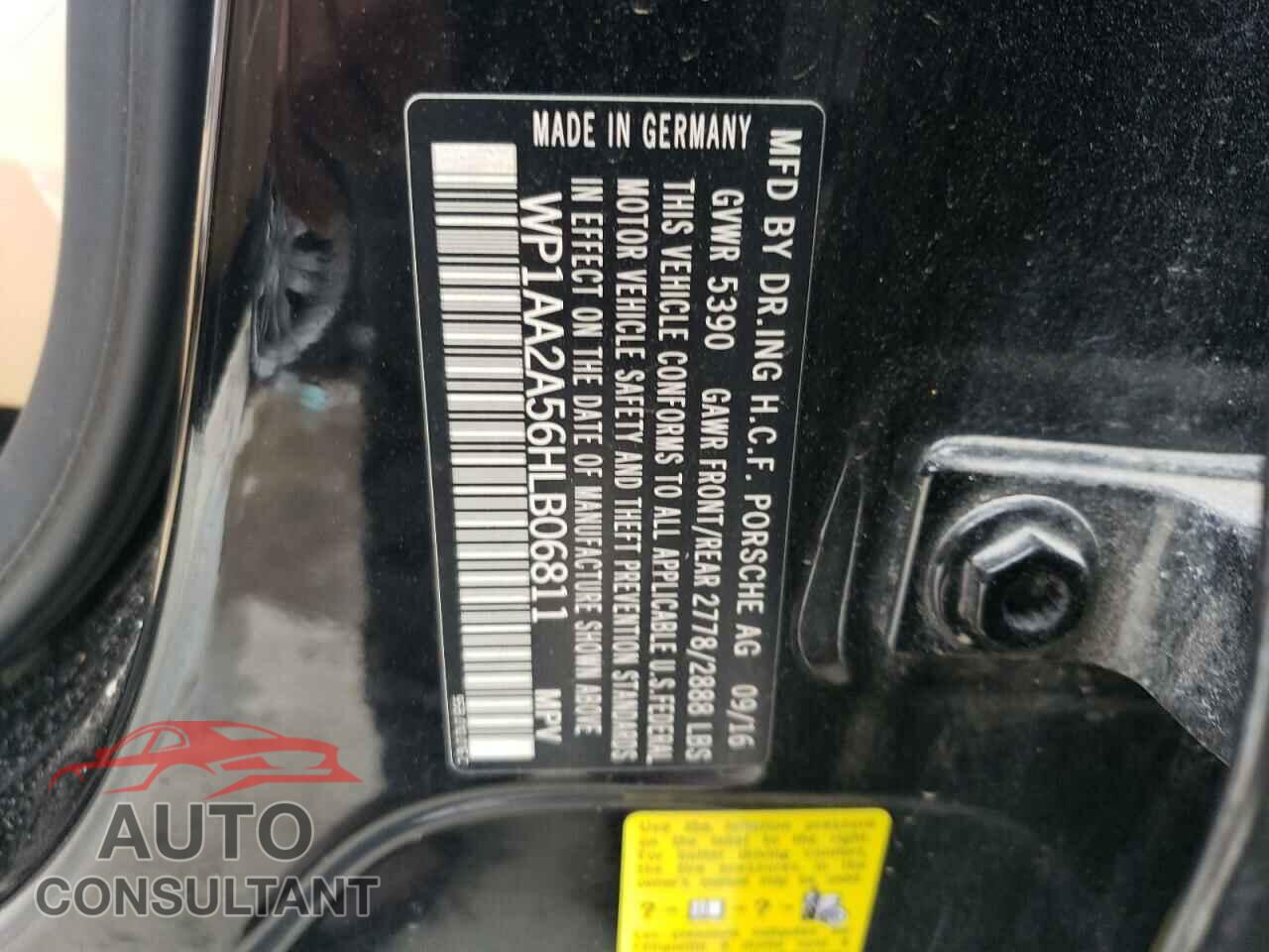 PORSCHE MACAN 2017 - WP1AA2A56HLB06811