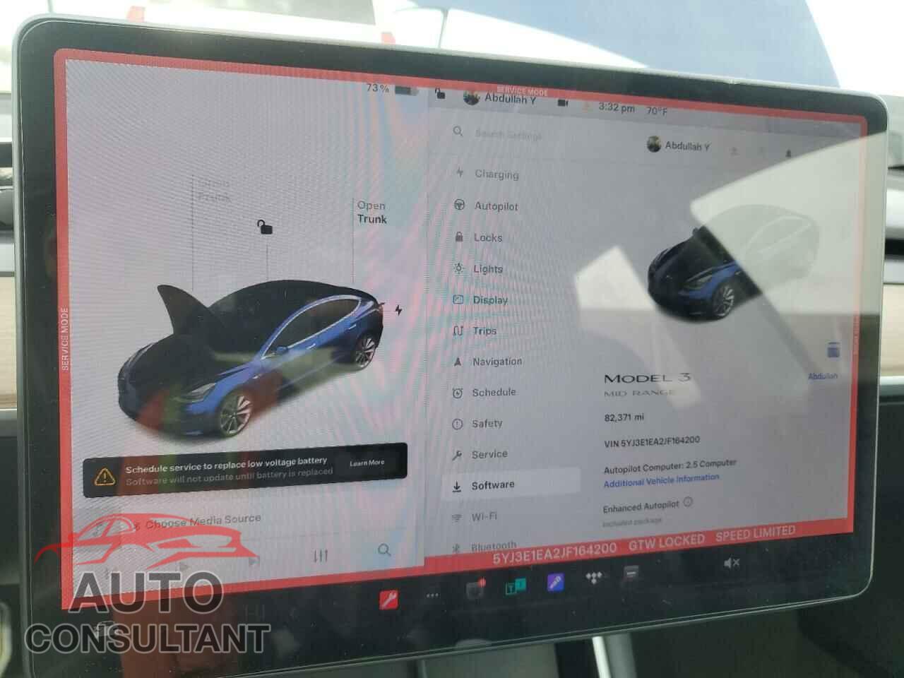 TESLA MODEL 3 2018 - 5YJ3E1EA2JF164200
