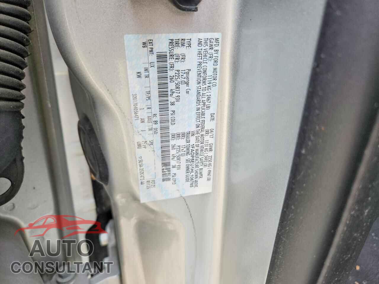 FORD CMAX 2017 - 1FADP5EU1HL106785