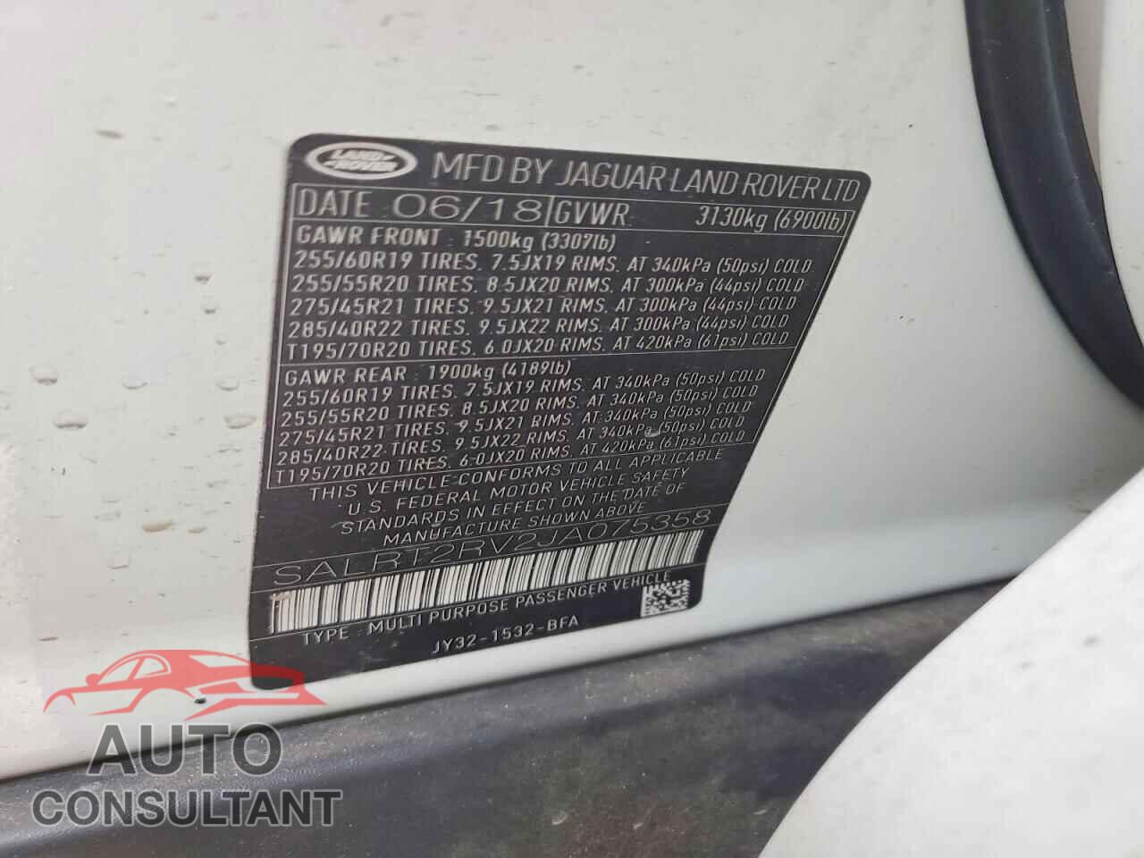 LAND ROVER DISCOVERY 2018 - SALRT2RV2JA075358