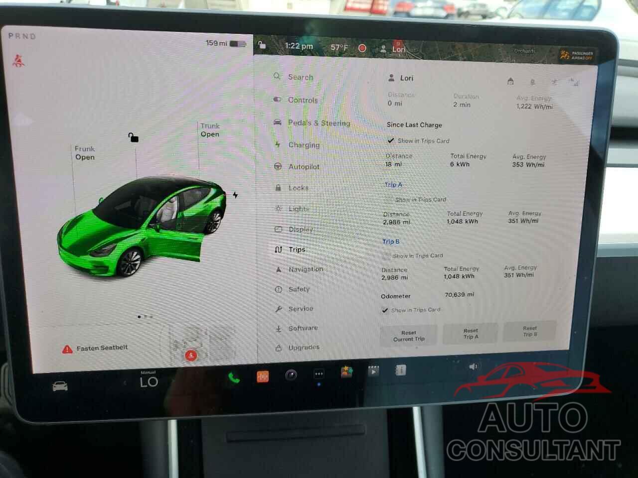 TESLA MODEL 3 2018 - 5YJ3E1EB0JF151308