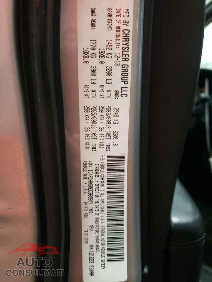 DODGE DURANGO 2014 - 1C4RDHAG0EC360607