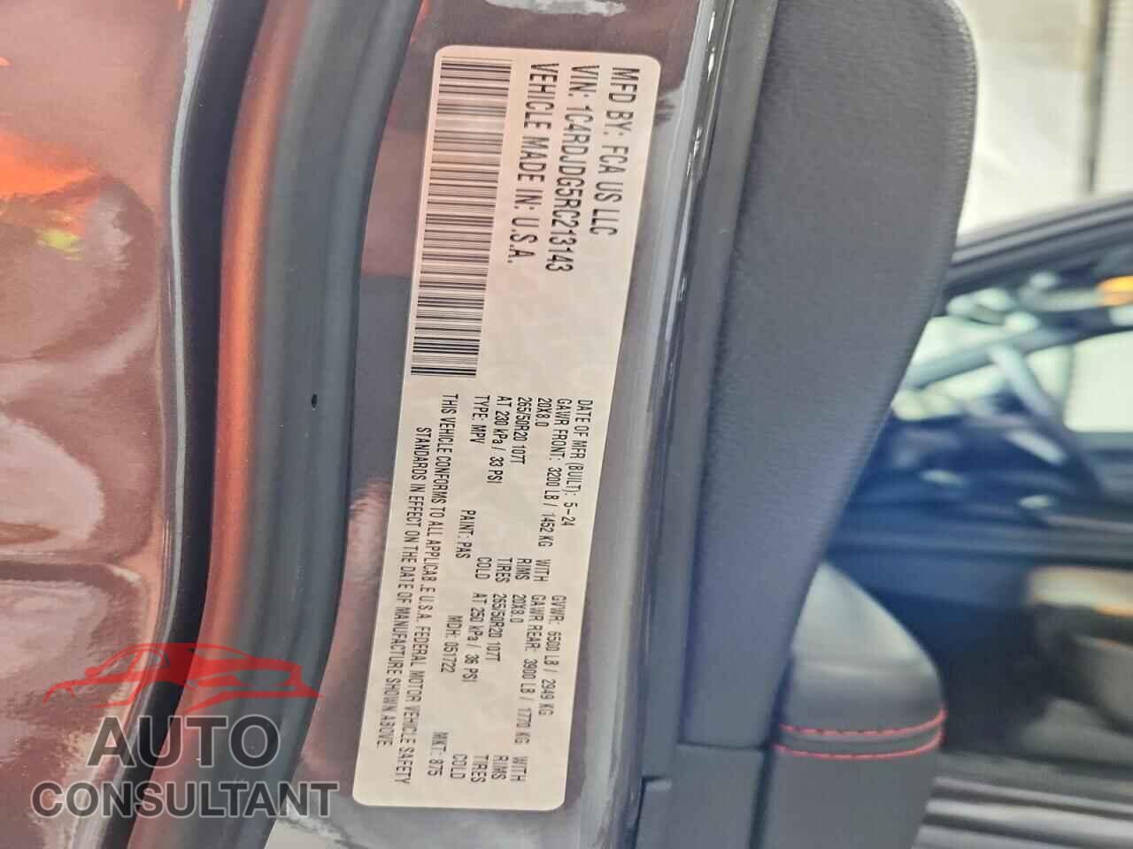 DODGE DURANGO 2024 - 1C4RDJDG5RC213143