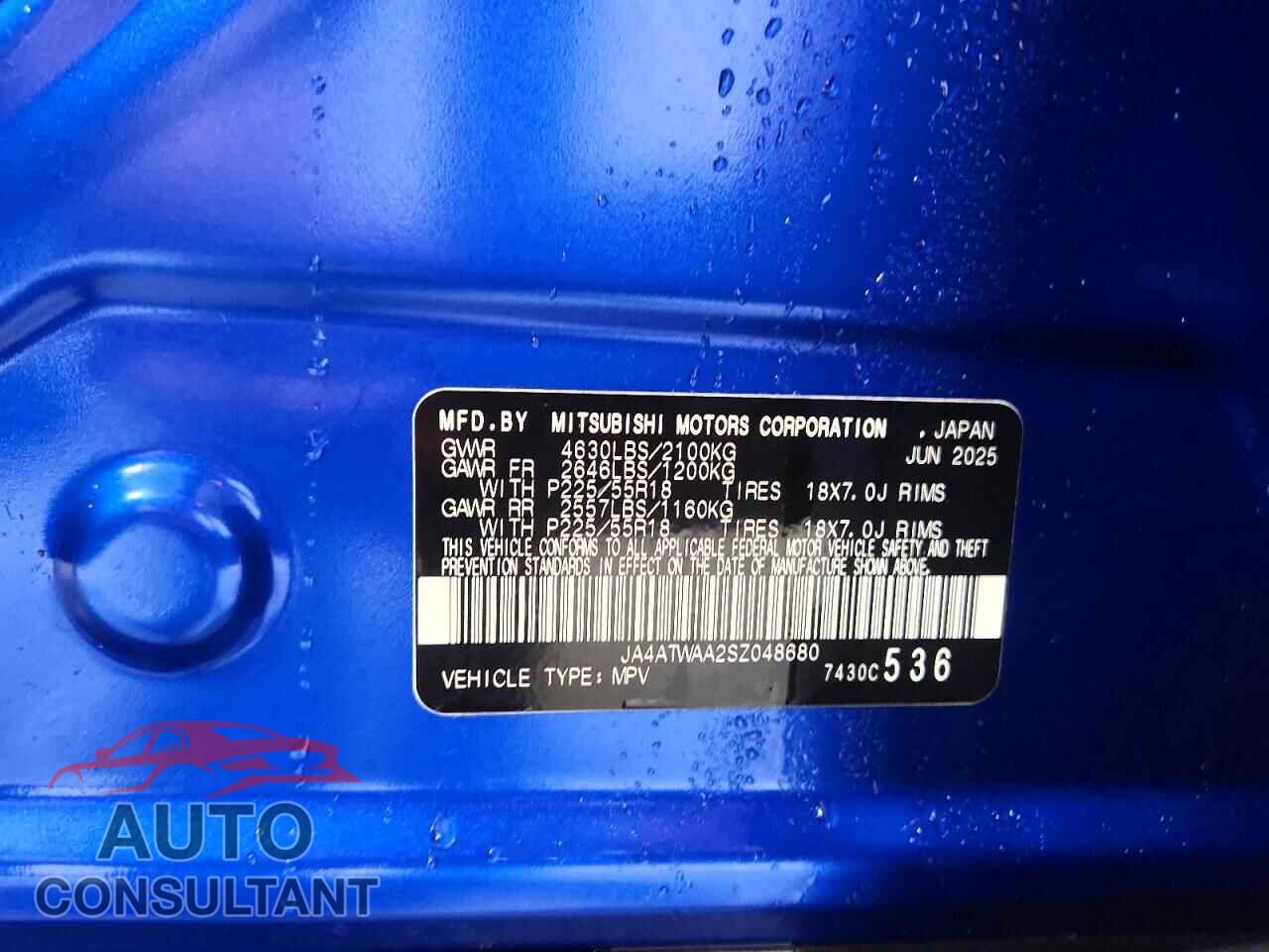 MITSUBISHI ECLIPSE 2025 - JA4ATWAA2SZ048680