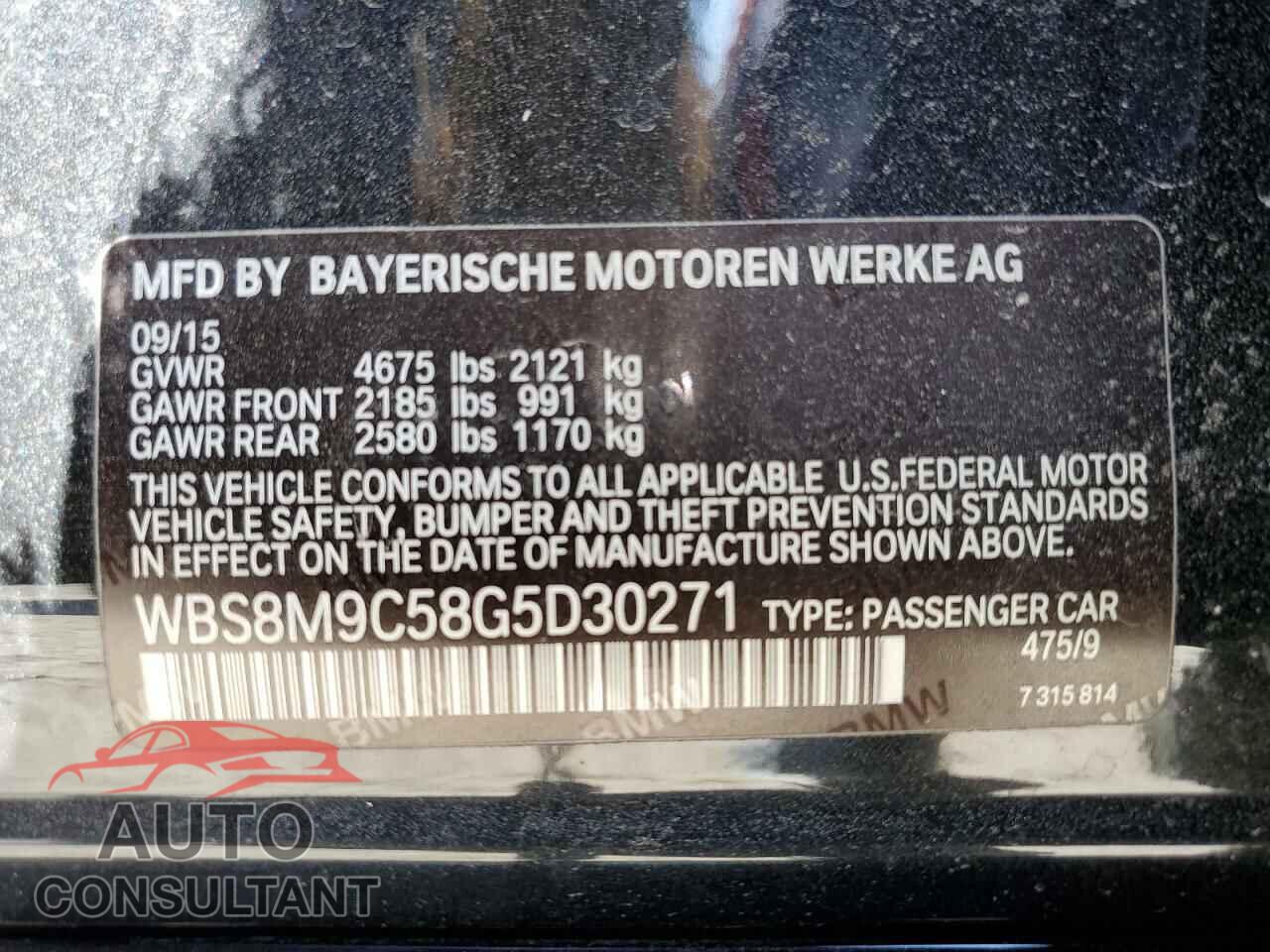 BMW M3 2016 - WBS8M9C58G5D30271
