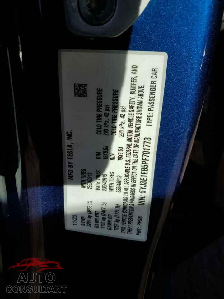 TESLA MODEL 3 2023 - 5YJ3E1EB5PF701773