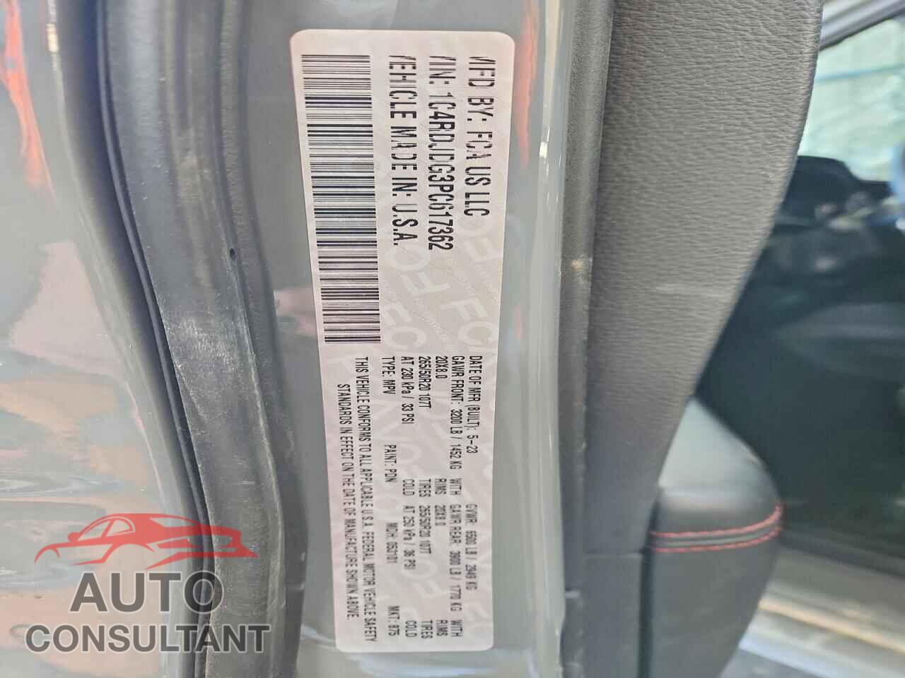 DODGE DURANGO 2023 - 1C4RDJDG3PC617362