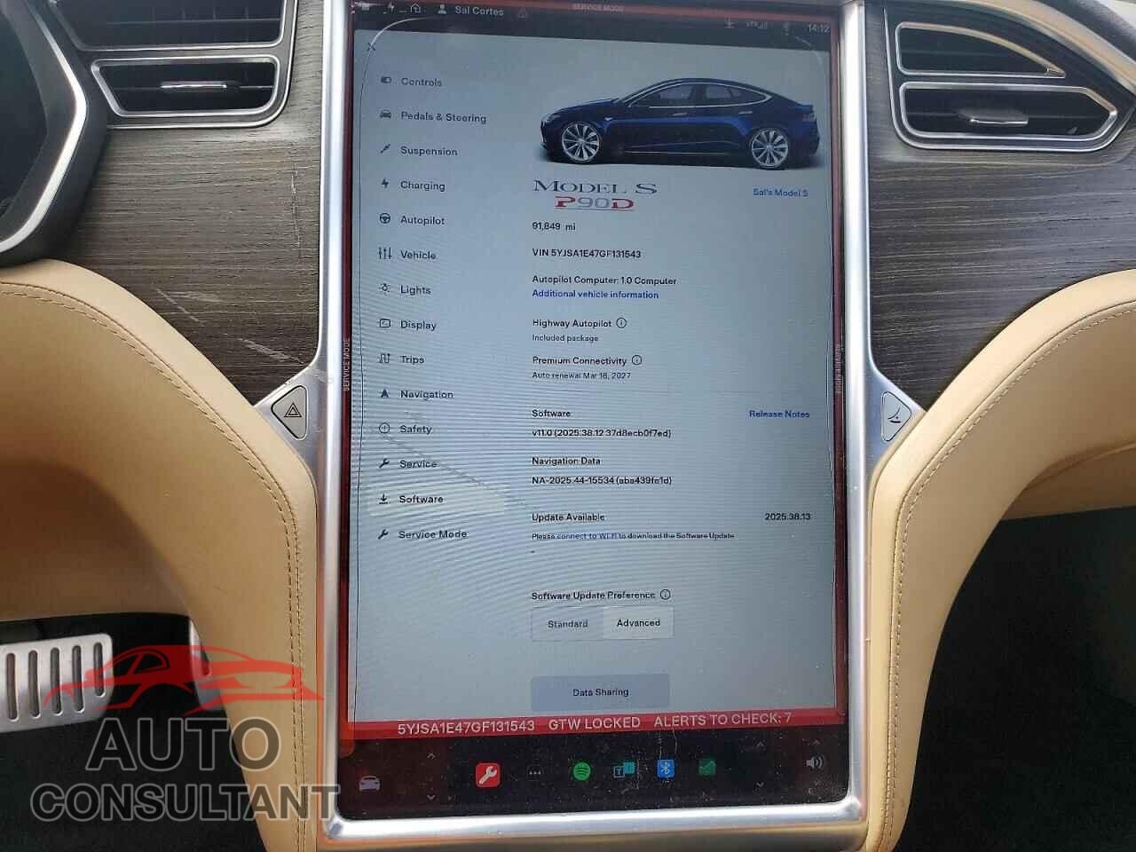 TESLA MODEL S 2016 - 5YJSA1E47GF131543
