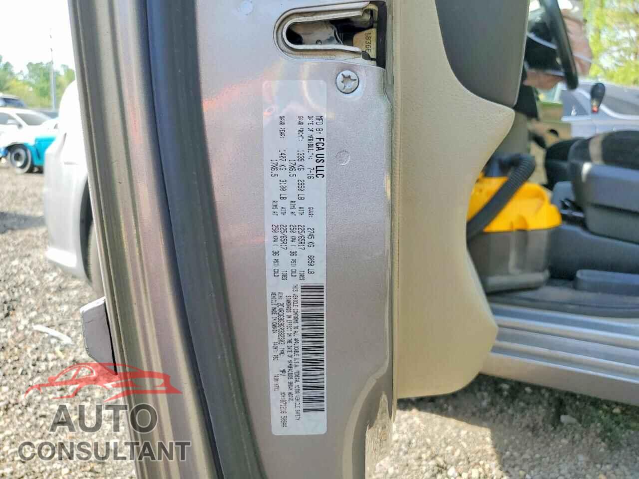 DODGE CARAVAN 2016 - 2C4RDGBG9GR382303