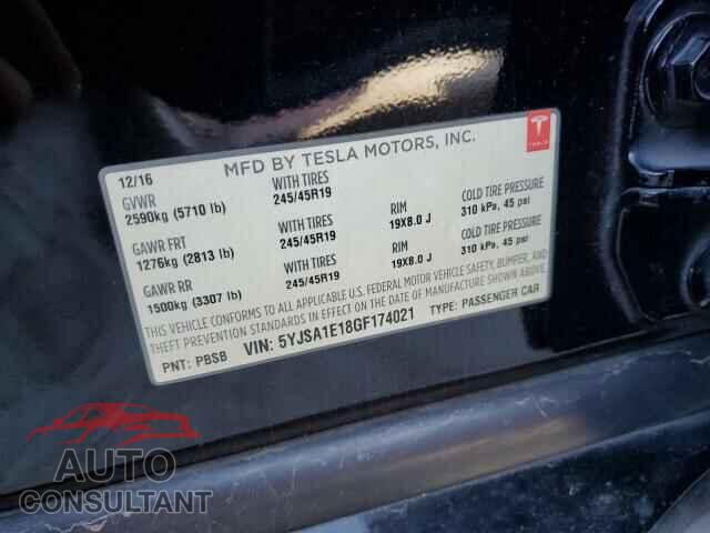 TESLA MODEL S 2016 - 5YJSA1E18GF174021