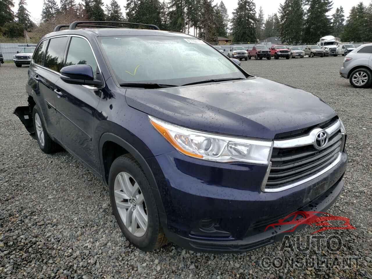 TOYOTA HIGHLANDER 2016 - 5TDZARFH3GS020210