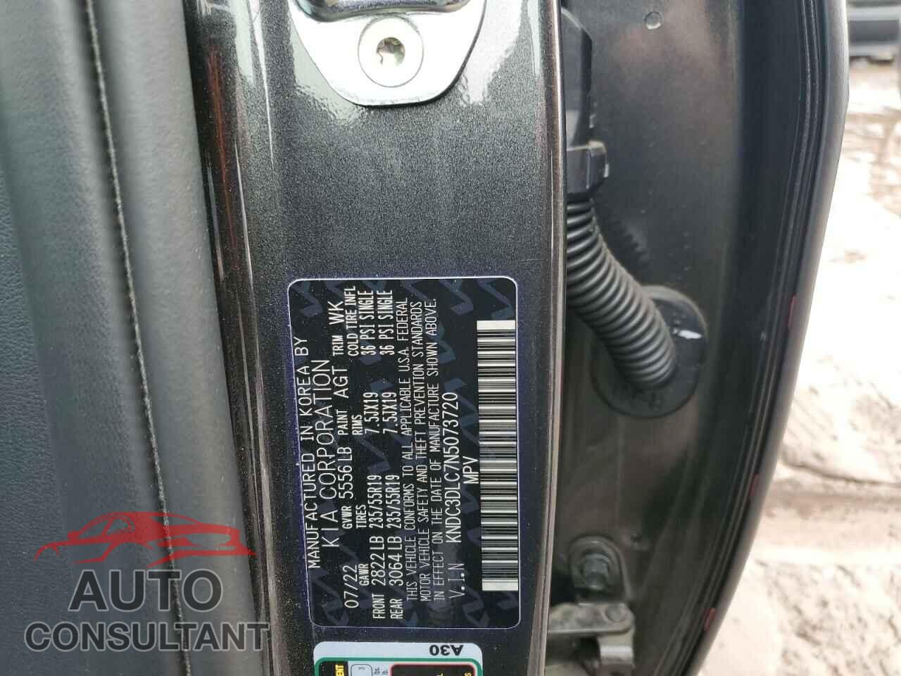 KIA EV6 LIGHT 2022 - KNDC3DLC7N5073720