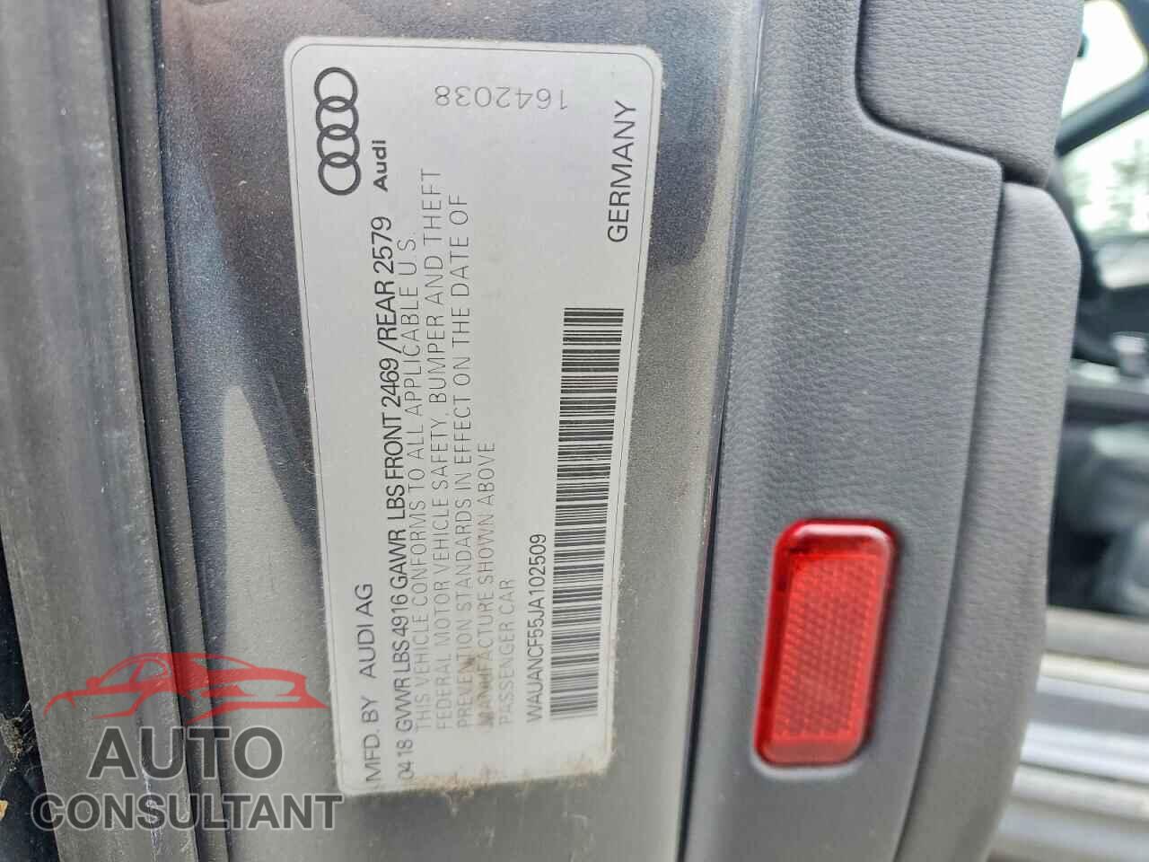AUDI A5 2018 - WAUANCF55JA102509