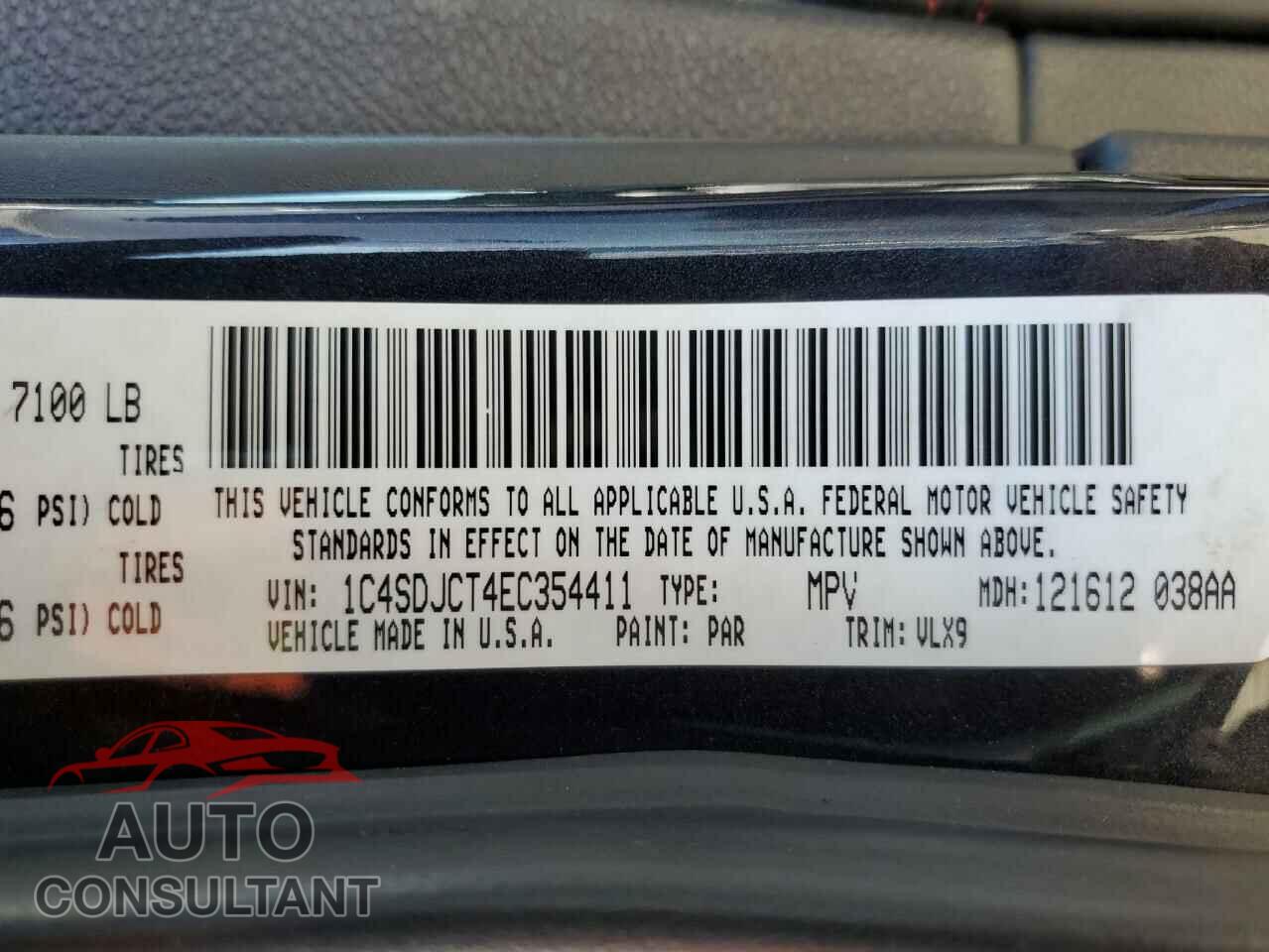 DODGE DURANGO 2014 - 1C4SDJCT4EC354411