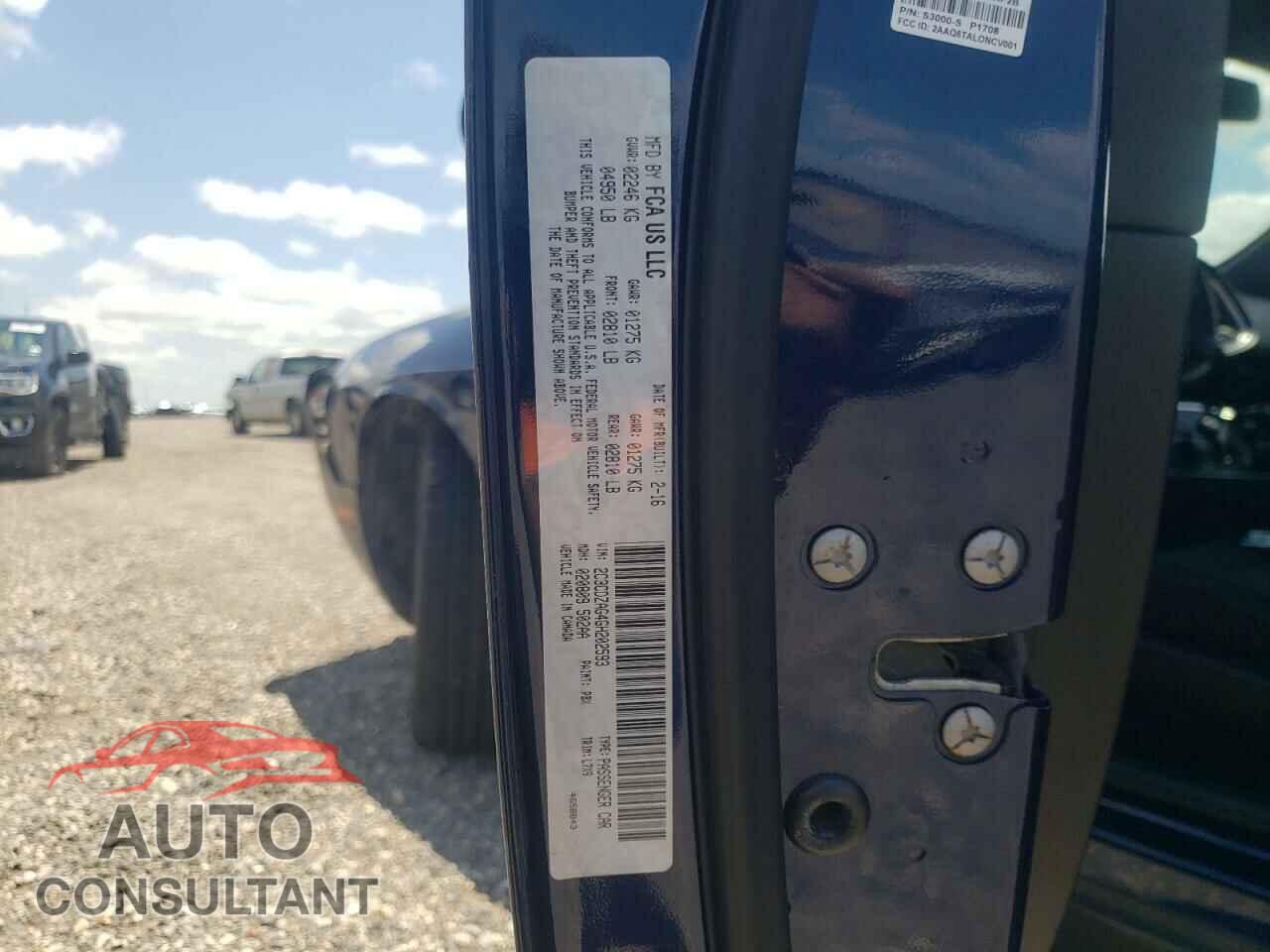 DODGE CHALLENGER 2016 - 2C3CDZAG4GH202593