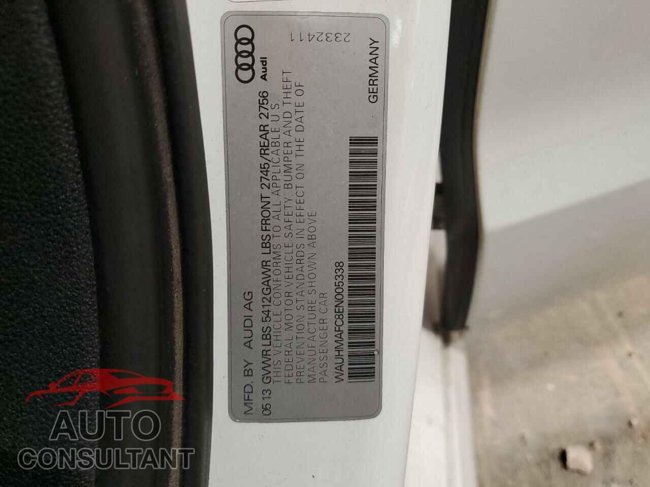 AUDI A6 2014 - WAUHMAFC8EN005338