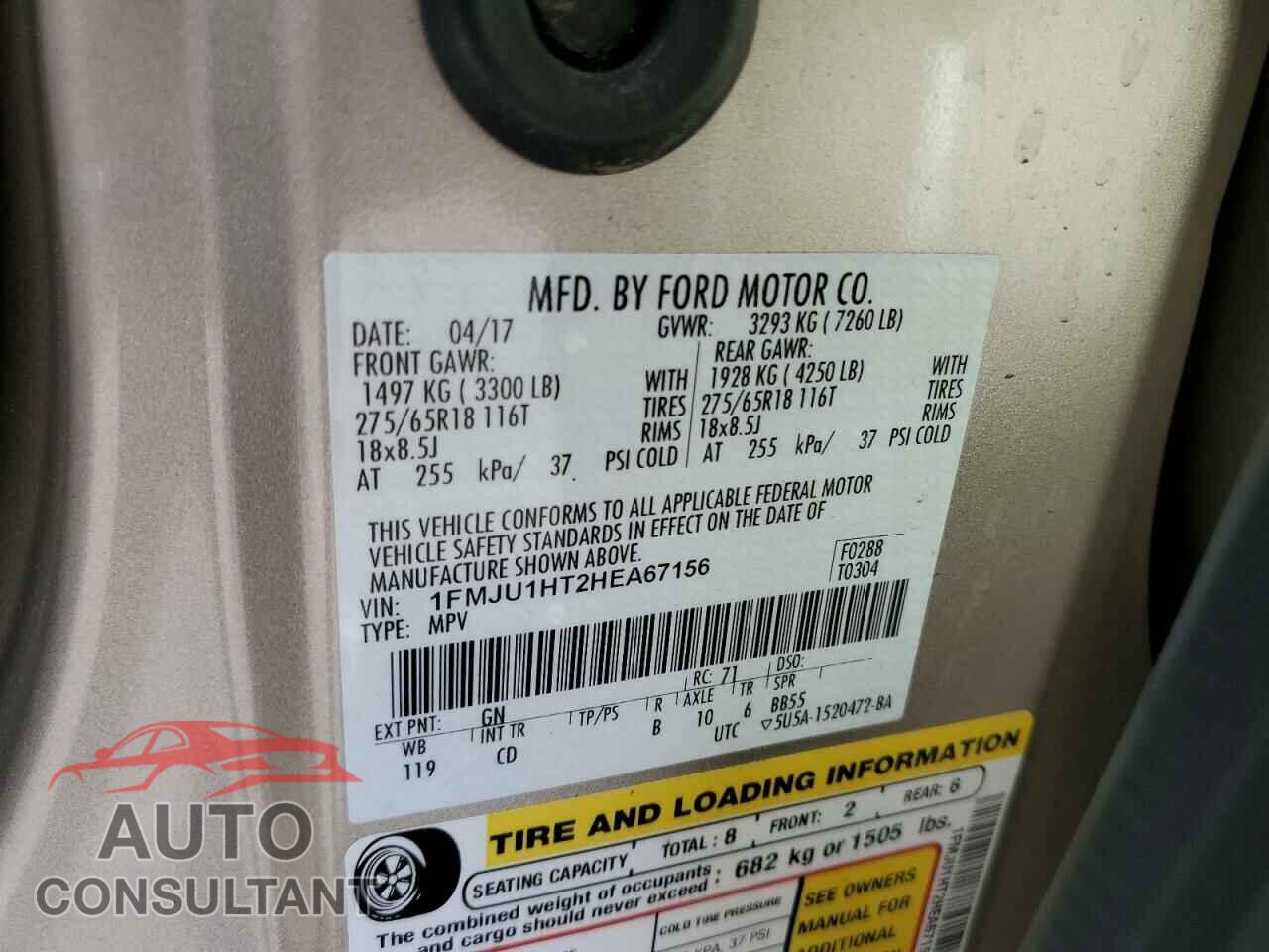 FORD EXPEDITION 2017 - 1FMJU1HT2HEA67156