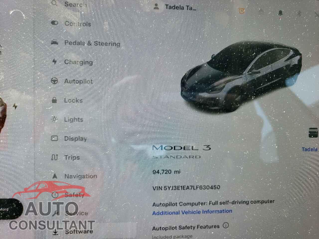 TESLA MODEL 3 2020 - 5YJ3E1EA7LF630450