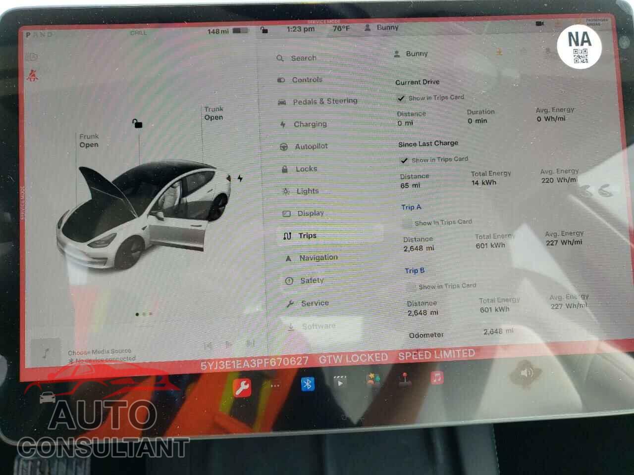 TESLA MODEL 3 2023 - 5YJ3E1EA3PF670627