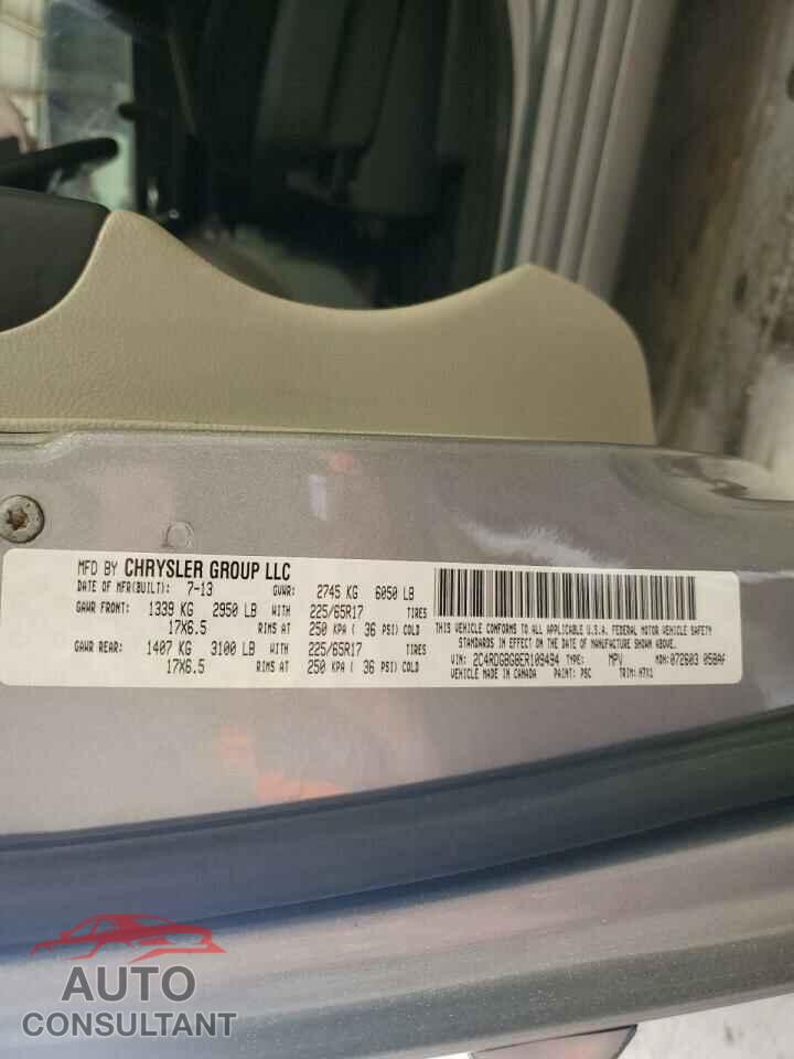 DODGE CARAVAN 2014 - 2C4RDGBG8ER109494