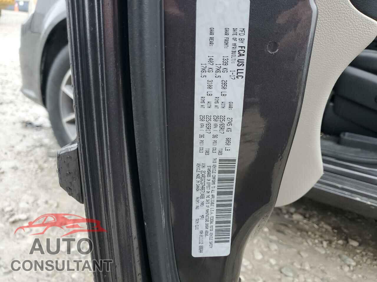 DODGE CARAVAN 2017 - 2C4RDGCG7HR671468