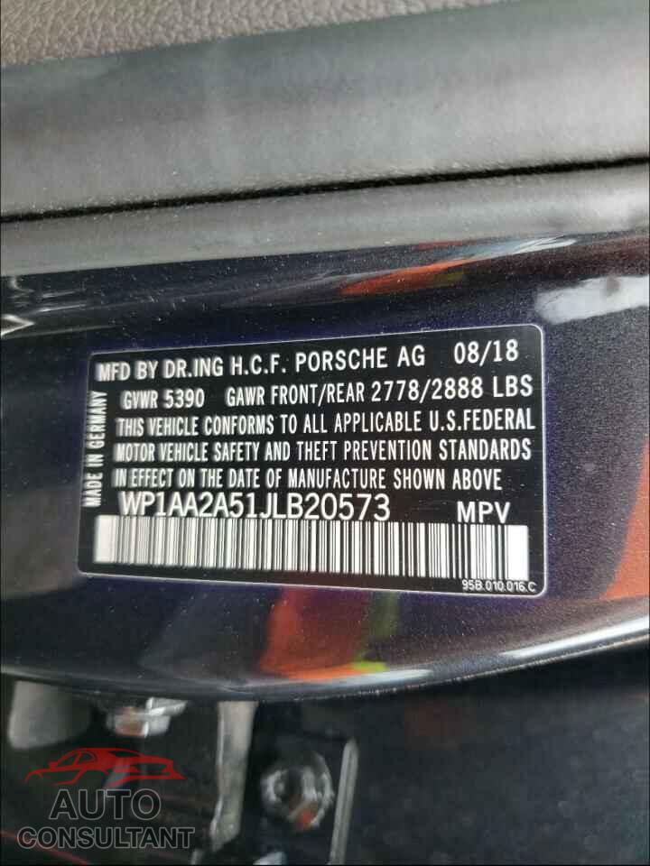 PORSCHE MACAN 2018 - WP1AA2A51JLB20573