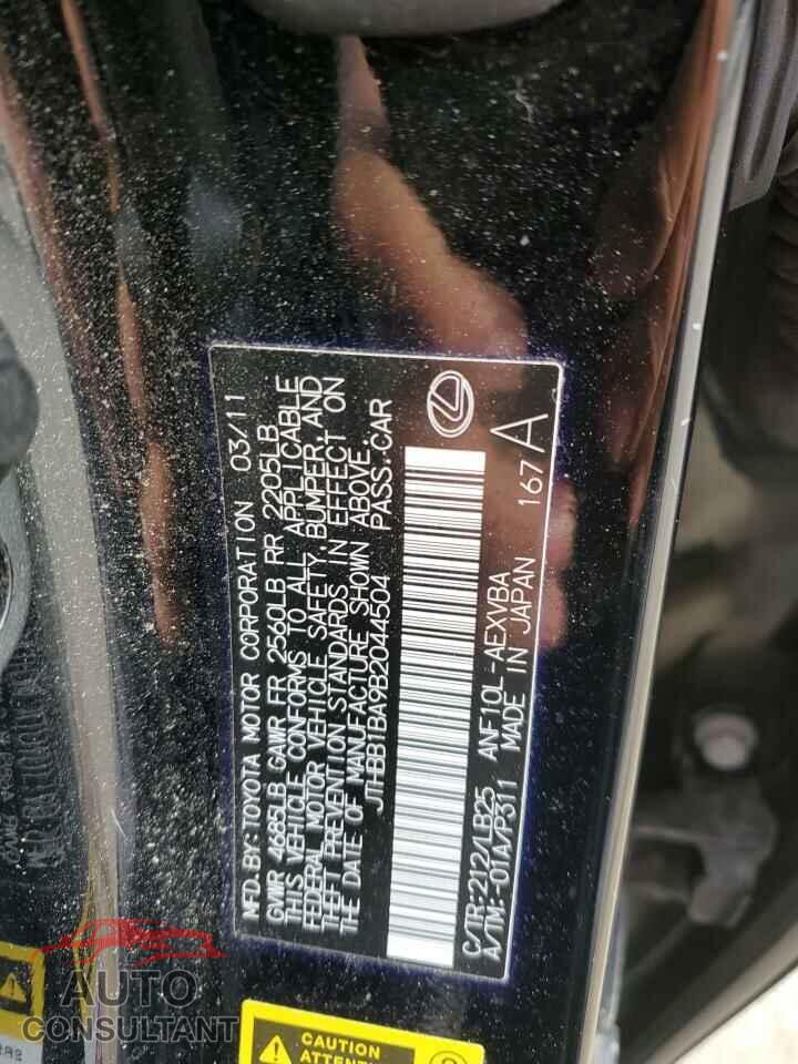 LEXUS HS 2011 - JTHBB1BA9B2044504
