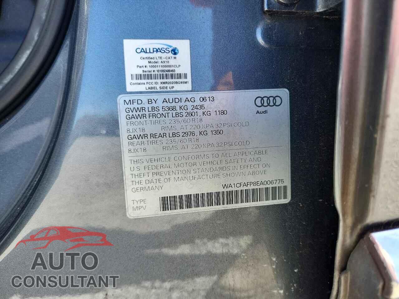 AUDI Q5 2014 - WA1CFAFP8EA006775