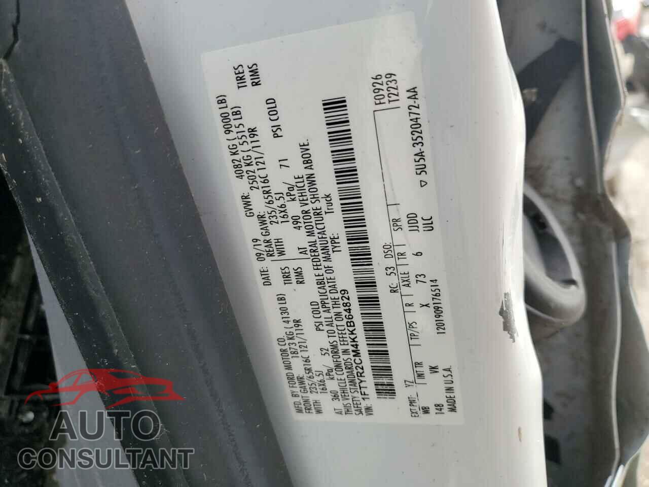 FORD TRANSIT 2019 - 1FTYR2CM4KKB64829