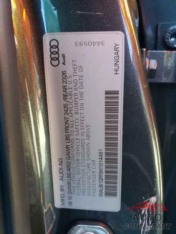 AUDI S3 2017 - WAUB1GFF9H1014461