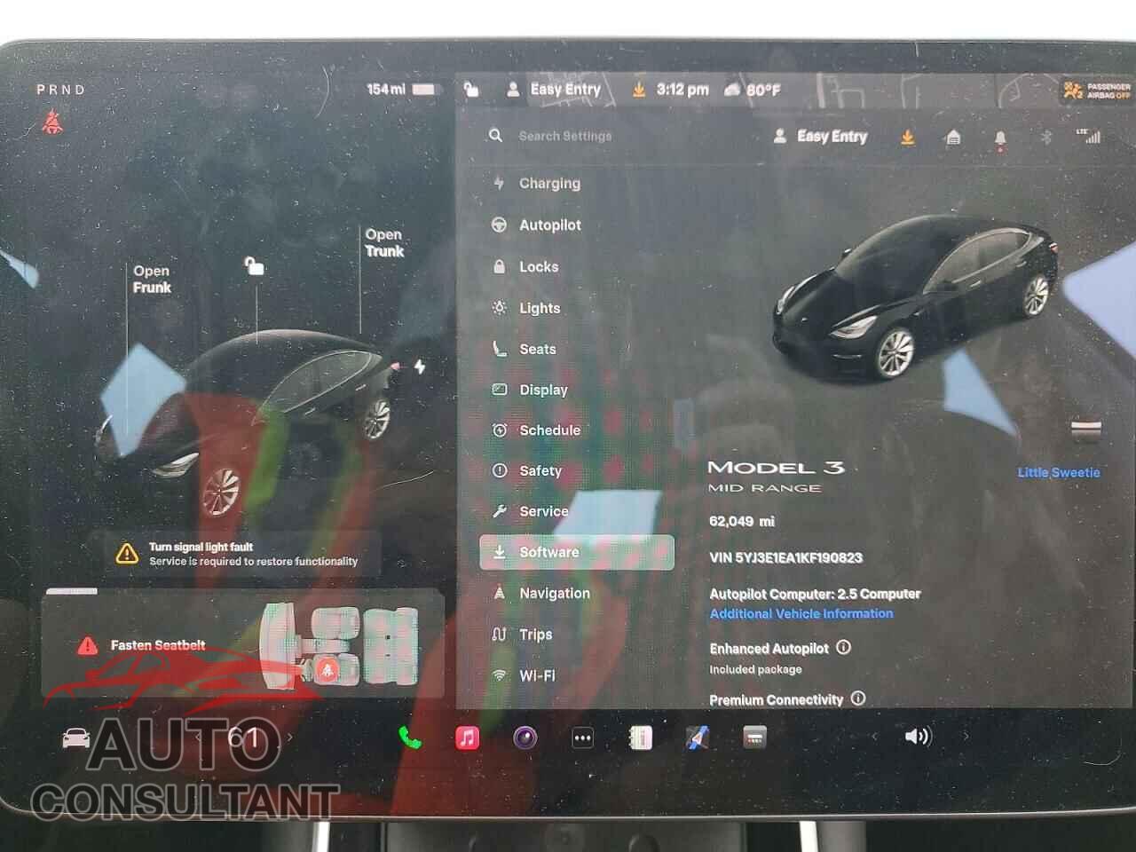 TESLA MODEL 3 2019 - 5YJ3E1EA1KF190823