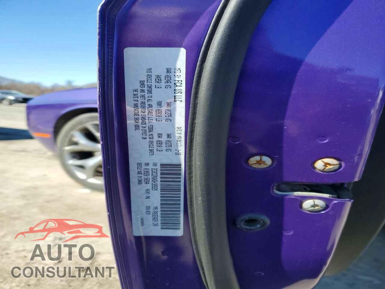 DODGE CHALLENGER 2016 - 2C3CDZAGXGH185525