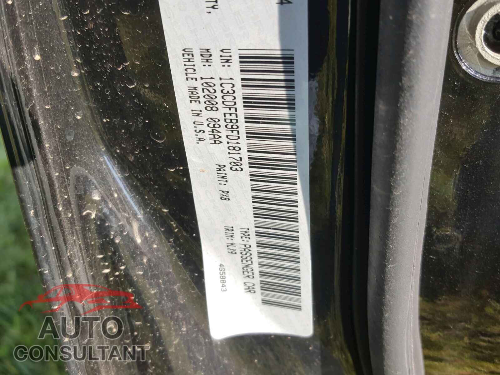 DODGE DART 2015 - 1C3CDFEB9FD181703
