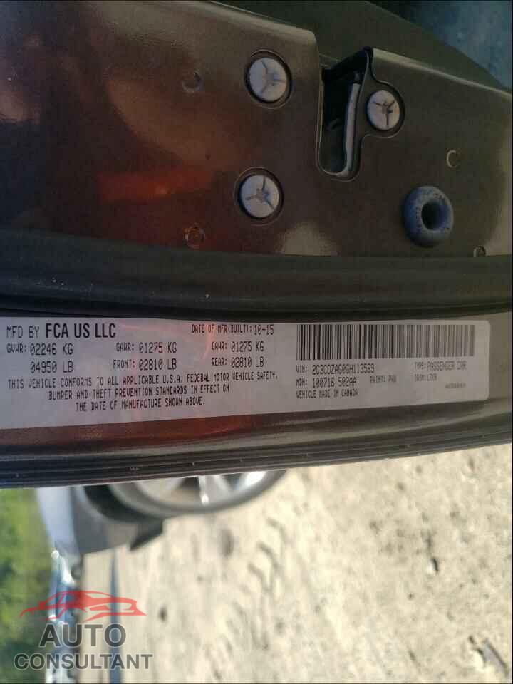 DODGE CHALLENGER 2016 - 2C3CDZAG0GH113569