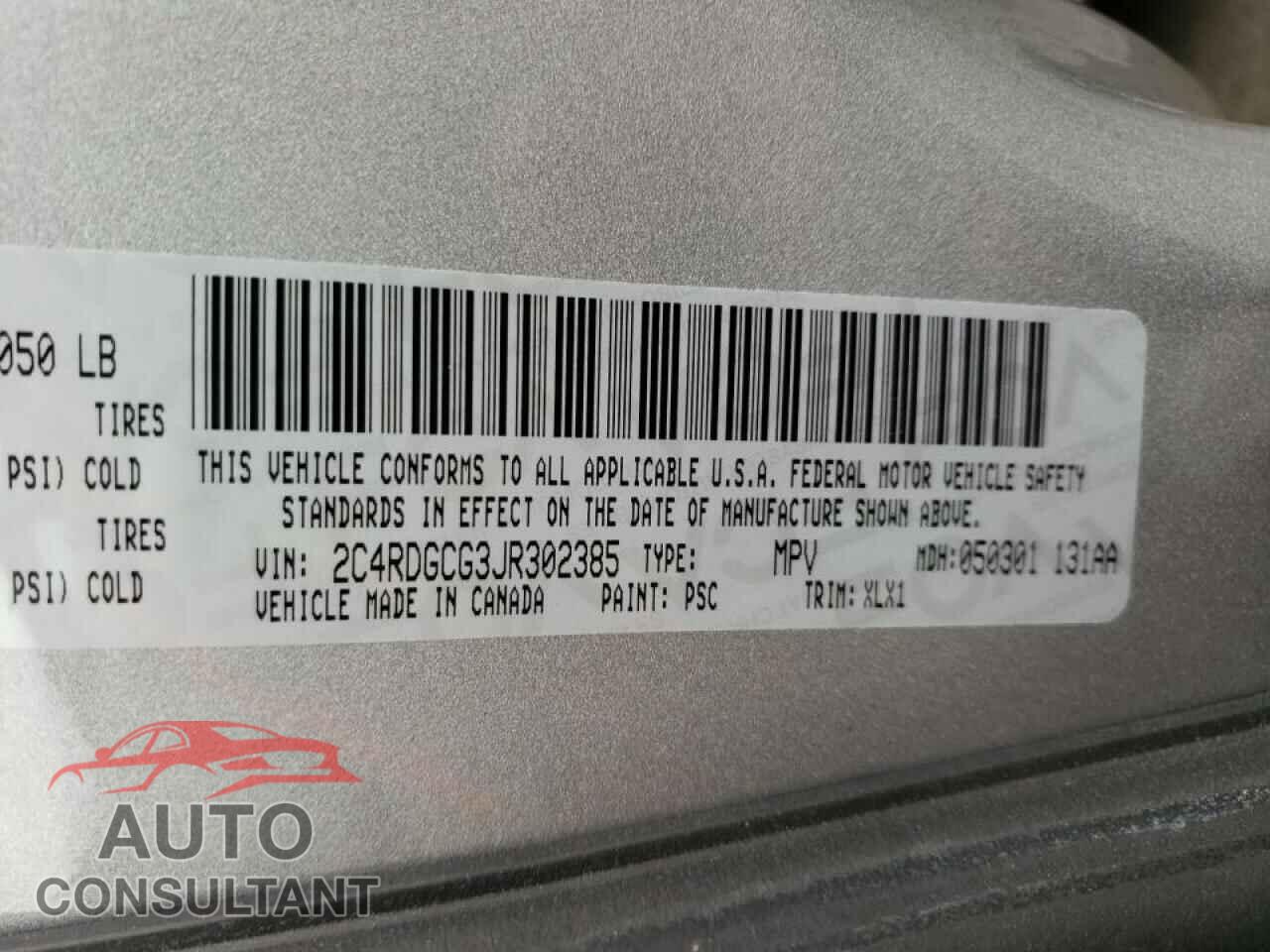 DODGE GRAND CARA 2018 - 2C4RDGCG3JR302385