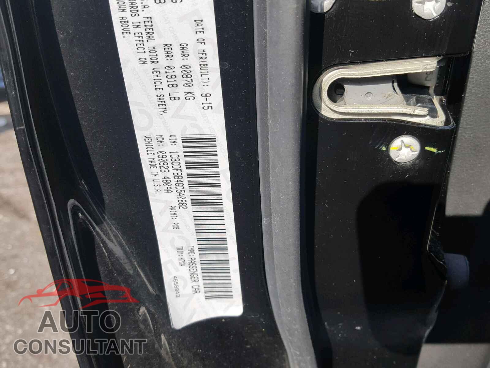 DODGE DART 2016 - 1C3CDFBB4GD540882